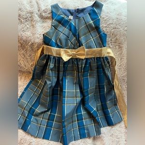 Girls Blue Plaid Dress Size 8